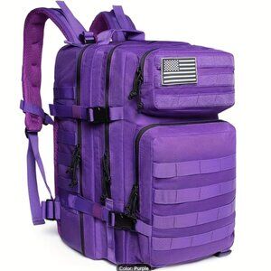 45 L purple Tactical Bag Pack Quality Sewn Multiple Compartment Purple